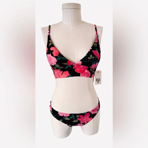 NWT - Billabong Sweet Song Bikini Set -V-Plunge Top (Sm) & Isla briefs (Med) - Picture 7 of 15